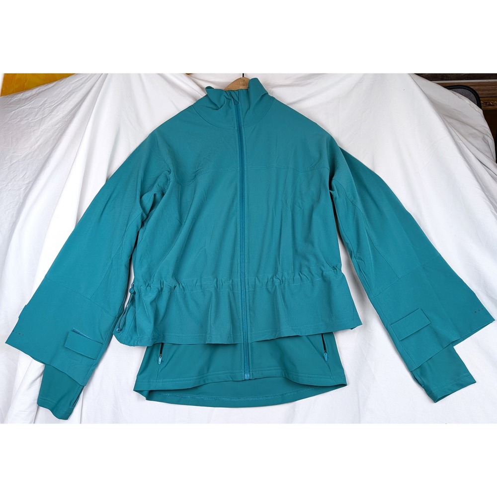 Sweaty Betty Fast Lane Running Jacket Wave Green SB8017 XS NWT